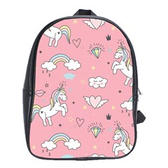 Cute-unicorn-seamless-pattern School Bag (xl) by Salman4z