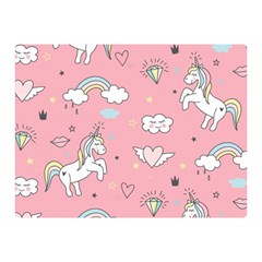 Cute-unicorn-seamless-pattern Two Sides Premium Plush Fleece Blanket (mini) by Salman4z