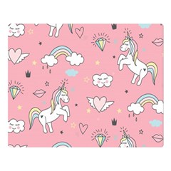 Cute-unicorn-seamless-pattern Premium Plush Fleece Blanket (large) by Salman4z