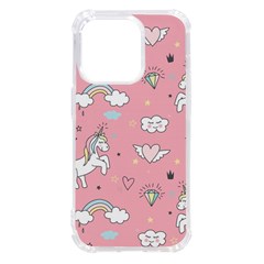 Cute-unicorn-seamless-pattern Iphone 14 Pro Tpu Uv Print Case by Salman4z