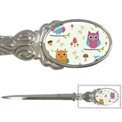 Forest-seamless-pattern-with-cute-owls Letter Opener by Salman4z