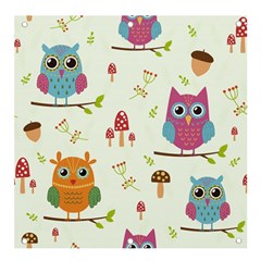 Forest-seamless-pattern-with-cute-owls Banner And Sign 4  X 4  by Salman4z