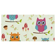 Forest-seamless-pattern-with-cute-owls Banner And Sign 8  X 4  by Salman4z