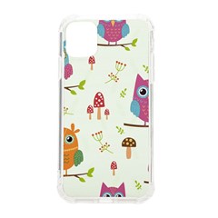 Forest-seamless-pattern-with-cute-owls Iphone 11 Tpu Uv Print Case by Salman4z