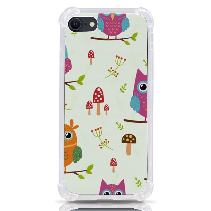 Forest-seamless-pattern-with-cute-owls iPhone SE