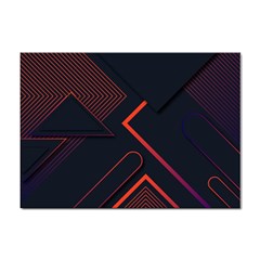 Gradient-geometric-shapes-dark-background-design Sticker A4 (10 Pack) by Salman4z