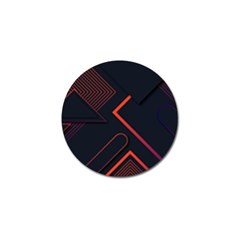 Gradient-geometric-shapes-dark-background-design Golf Ball Marker by Salman4z