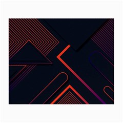 Gradient-geometric-shapes-dark-background-design Small Glasses Cloth by Salman4z