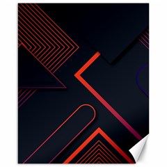 Gradient-geometric-shapes-dark-background-design Canvas 16  X 20  by Salman4z