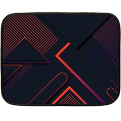 Gradient-geometric-shapes-dark-background-design Two Sides Fleece Blanket (mini) by Salman4z