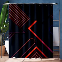 Gradient-geometric-shapes-dark-background-design Shower Curtain 60  X 72  (medium)  by Salman4z