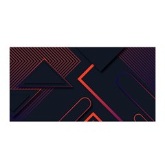 Gradient-geometric-shapes-dark-background-design Satin Wrap 35  X 70  by Salman4z