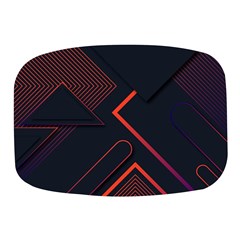 Gradient-geometric-shapes-dark-background-design Mini Square Pill Box by Salman4z