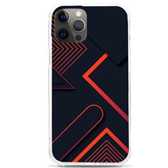 Gradient-geometric-shapes-dark-background-design Iphone 12 Pro Max Tpu Uv Print Case by Salman4z