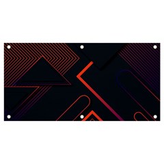 Gradient-geometric-shapes-dark-background-design Banner And Sign 4  X 2  by Salman4z