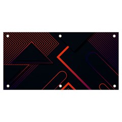 Gradient-geometric-shapes-dark-background-design Banner And Sign 6  X 3  by Salman4z