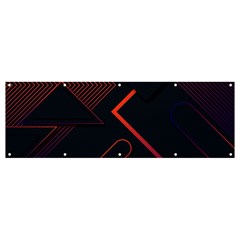 Gradient-geometric-shapes-dark-background-design Banner And Sign 12  X 4  by Salman4z