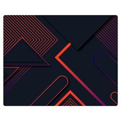 Gradient-geometric-shapes-dark-background-design Premium Plush Fleece Blanket (medium) by Salman4z