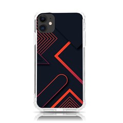 Gradient-geometric-shapes-dark-background-design Iphone 11 Tpu Uv Print Case by Salman4z