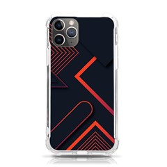 Gradient-geometric-shapes-dark-background-design Iphone 11 Pro 5 8 Inch Tpu Uv Print Case by Salman4z