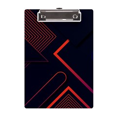 Gradient-geometric-shapes-dark-background-design A5 Acrylic Clipboard by Salman4z