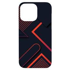 Gradient-geometric-shapes-dark-background-design Iphone 14 Pro Max Black Uv Print Case