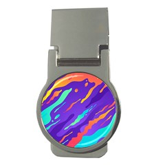 Multicolored-abstract-background Money Clips (round)  by Salman4z