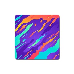 Multicolored-abstract-background Square Magnet