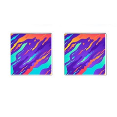 Multicolored-abstract-background Cufflinks (square) by Salman4z