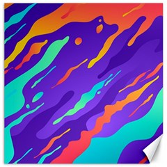 Multicolored-abstract-background Canvas 12  X 12  by Salman4z