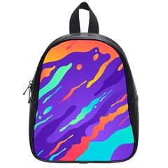 Multicolored-abstract-background School Bag (small) by Salman4z