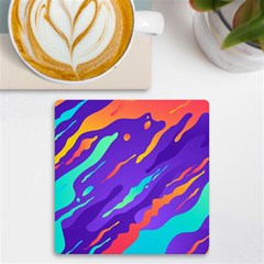 Multicolored-abstract-background Uv Print Square Tile Coaster  by Salman4z