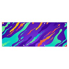 Multicolored-abstract-background Banner And Sign 8  X 3  by Salman4z