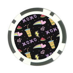 Cute-girl-things-seamless-background Poker Chip Card Guard (10 Pack) by Salman4z