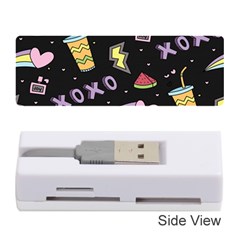 Cute-girl-things-seamless-background Memory Card Reader (stick) by Salman4z