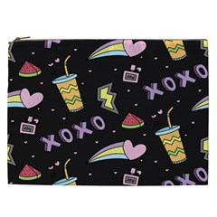 Cute-girl-things-seamless-background Cosmetic Bag (xxl) by Salman4z