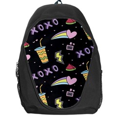 Cute-girl-things-seamless-background Backpack Bag by Salman4z