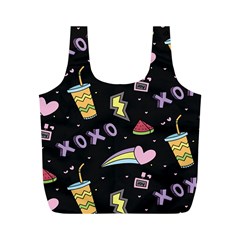 Cute-girl-things-seamless-background Full Print Recycle Bag (m) by Salman4z