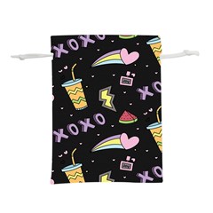 Cute-girl-things-seamless-background Lightweight Drawstring Pouch (s) by Salman4z