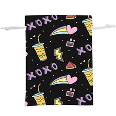 Cute-girl-things-seamless-background Lightweight Drawstring Pouch (xl) by Salman4z