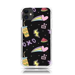 Cute-girl-things-seamless-background Iphone 11 Tpu Uv Print Case by Salman4z