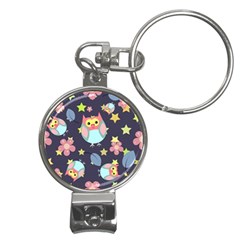 Owl-stars-pattern-background Nail Clippers Key Chain by Salman4z