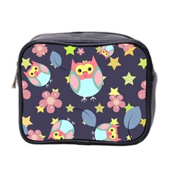 Owl-stars-pattern-background Mini Toiletries Bag (two Sides) by Salman4z