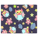 Owl-stars-pattern-background Two Sides Premium Plush Fleece Blanket (Medium) 60 x50  Blanket Front