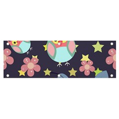 Owl-stars-pattern-background Banner And Sign 6  X 2  by Salman4z