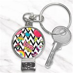 Vector-romantic-love-seamless-pattern Nail Clippers Key Chain Front