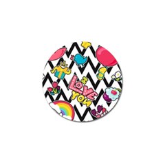 Vector-romantic-love-seamless-pattern Golf Ball Marker by Salman4z