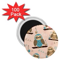 Seamless-pattern-owls-dream-cute-style-pajama-fabric 1 75  Magnets (100 Pack)  by Salman4z