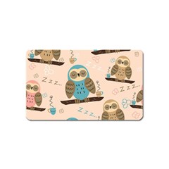 Seamless-pattern-owls-dream-cute-style-pajama-fabric Magnet (name Card) by Salman4z