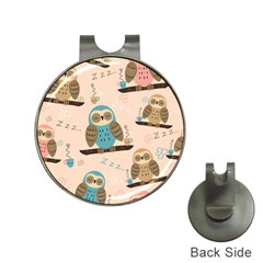 Seamless-pattern-owls-dream-cute-style-pajama-fabric Hat Clips With Golf Markers by Salman4z